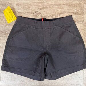 Spanx Shorts Women XL Black Good Stretch Twill Pull On Slimming Casual